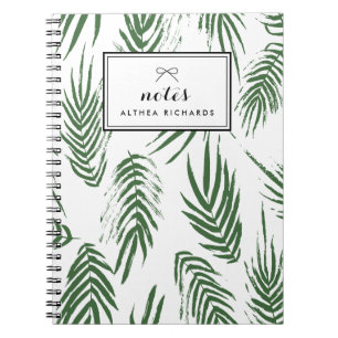 Motif Feuille vert Carnet personnalisé