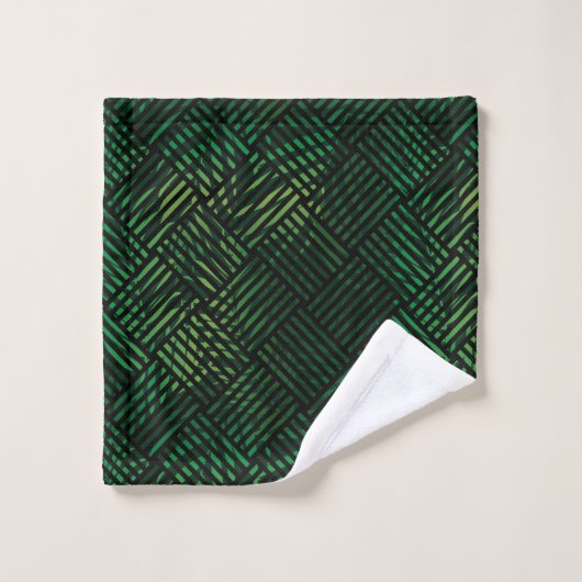 Motif Feuille vert tropical (Gant de toilette)