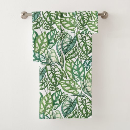 Motif Feuille vert tropical (En situation)