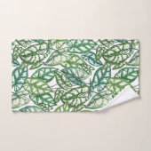 Motif Feuille vert tropical (Serviette à main)