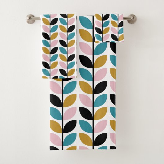 Motif Feuilles de Retro Mod (En situation)