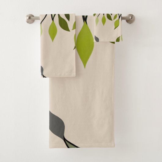 Motif, feuilles, lignes, moderne, simple (En situation)