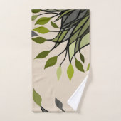 Motif, feuilles, lignes, moderne, simple (Serviette à main)