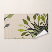 Motif, feuilles, lignes, moderne, simple (Serviette à main)