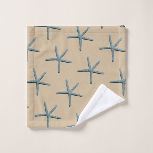 Motif Finger Finger Starfish Sur Sable (Gant de toilette)