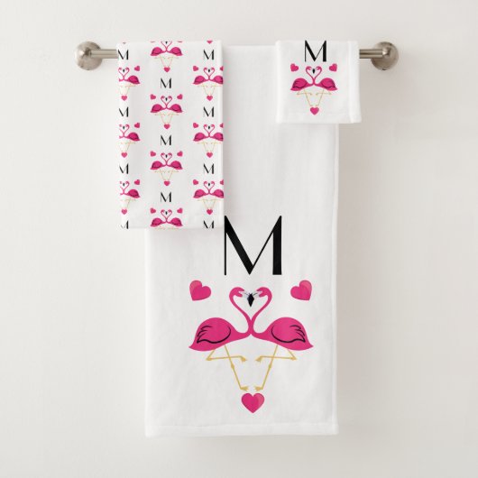 Motif Flamant Rose et Cœurs (En situation)