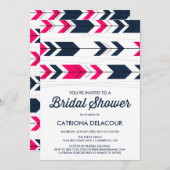 Motif Flèches Aztec | Invitation de douche nuptial (Devant / Derrière)