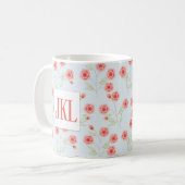 Motif Fleur de Corail Mug Classique 325 ml (Devant gauche)