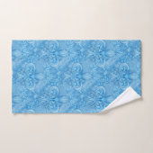 motif Fleur-de-lis - bleu ciel doux (Serviette à main)