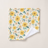 Motif Fleur de marguerite jaune (Gant de toilette)