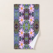 Motif Fleur de marmite rose rétro (Serviette à main)