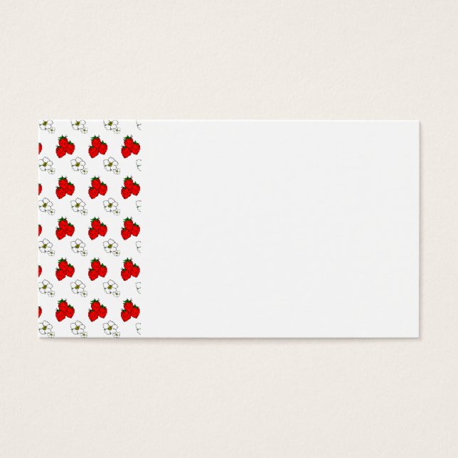 Motif Fleur et Fraise Rouge Rétro (Devant)