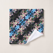 Motif Fleur Fleur Fleur Fleur de Crabelle de Print (Gant de toilette)