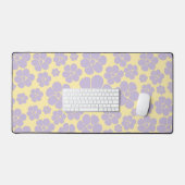 Motif Fleur - Pastel Jaune et Violet (Clavier et souris)