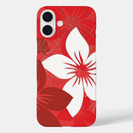 Motif Fleur Rouge Coque-Mate Samsung Coque Galaxy (Verso)