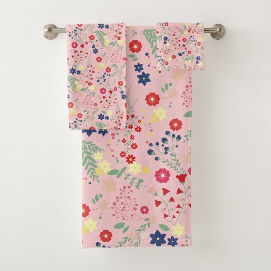 Motif Fleur sauvage de jardin rose simple (En situation)