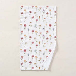 Motif Fleur sauvage de ressort d'aquarelle