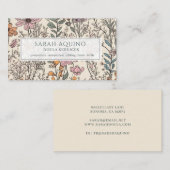 Motif Fleur sauvage Doula Floral Carte de visite (Devant / Derrière)