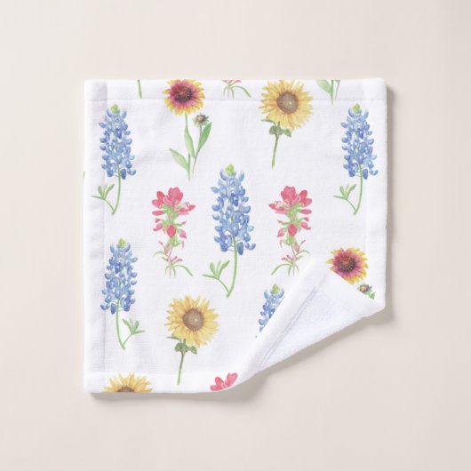 Motif Fleur sauvage du Texas (Gant de toilette)