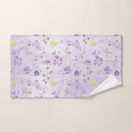 Motif Fleur sauvage Lavender (Serviette à main)