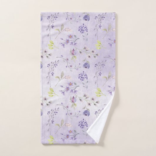 Motif Fleur sauvage Lavender (Serviette à main)