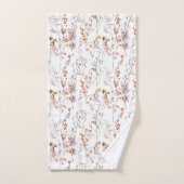 Motif Fleur sauvage rustique (Serviette à main)