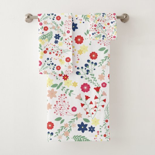Motif Fleur sauvage simple blanc (En situation)