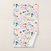 Motif Fleur sauvage simple blanc (Serviette à main)