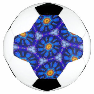 Motif Fleurs bleues Abstraites