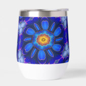 Motif Fleurs bleues Abstraites (Gauche)