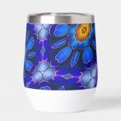 Motif Fleurs bleues Abstraites (Arrière)
