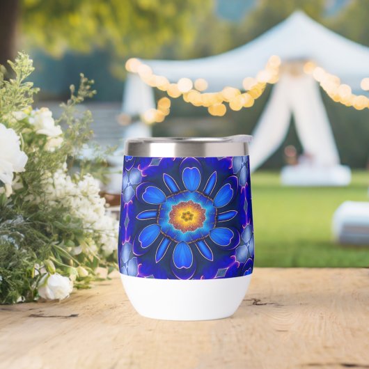 Motif Fleurs bleues Abstraites (Extérieur)