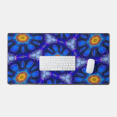 Motif Fleurs bleues Abstraites (Clavier et souris)