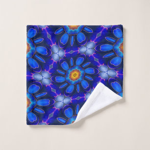 Motif Fleurs bleues Abstraites