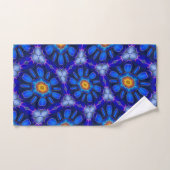 Motif Fleurs bleues Abstraites (Serviette à main)