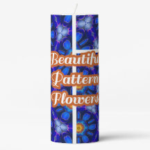Motif Fleurs bleues Abstraites