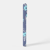 Motif Fleurs Bleues Jolies Monogramme / Initiale (Côté droit)