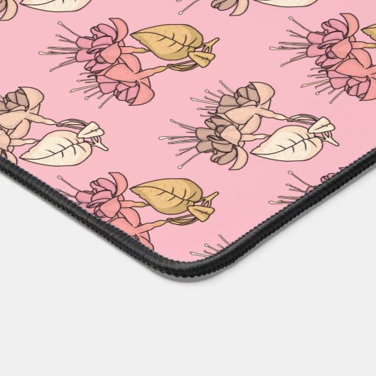 Motif Fleurs Fuchsia Rouge (Coin)