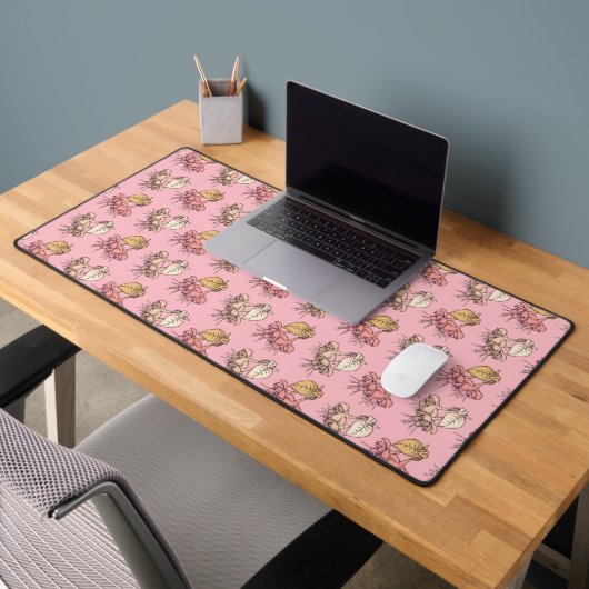 Motif Fleurs Fuchsia Rouge (Bureau 2)