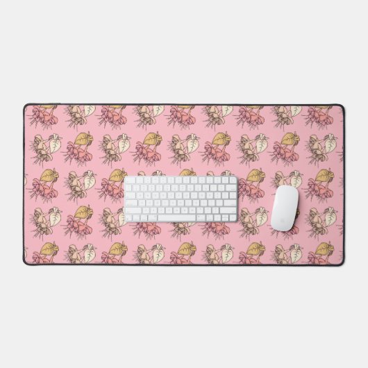 Motif Fleurs Fuchsia Rouge (Clavier et souris)