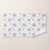 Motif Flocons de Neige Gris Argent (Serviette à main)