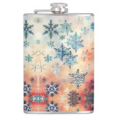 Motif Flocons de Neige Vintage - Flasque (Devant)