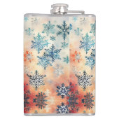 Motif Flocons de Neige Vintage - Flasque (Dos)