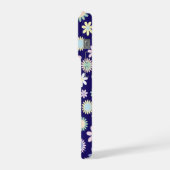 Motif floral à fond bleu (Côté gauche)
