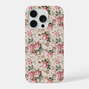 Motif floral à la crème de rose rose classique