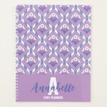Motif floral à rayures en lilas lavande bleu