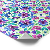 Motif floral abstrait - Affiche (Coin)