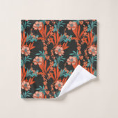 Motif floral abstrait d'orange (Gant de toilette)
