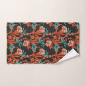 Motif floral abstrait d'orange (Serviette à main)