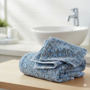 Motif floral aquarelle bleu élégant